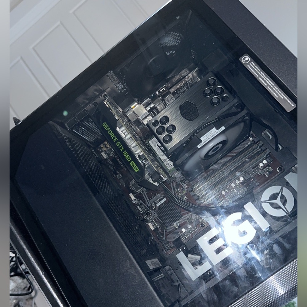 Legion tower 5. Cpu-ryzen 7800x,Gpu-1660 super, Storage 1 tyb,Mother board-b550